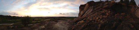 Sunset at our first Outcrop in Brunei.